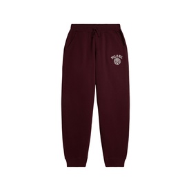 Ralph Lauren Rich Ruby sweat bottoms with elasticated waistband, drawstring, and cuffed ankles, featuring embroidered logo
