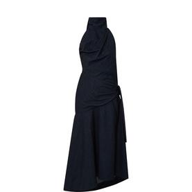 Valiant Draped Denim Dress