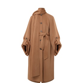 Wool Scarf Oversized Coat
