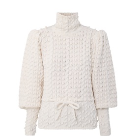 Bubble Textured Turtleneck Sweater