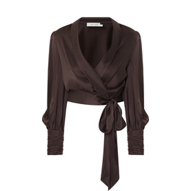 Silk Wrap Blouse