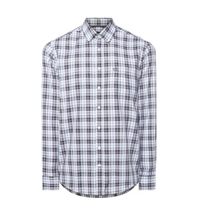 Logo Check Single-Cuff Casual Shirt
