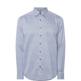 Geometric Circle Single-Cuff Casual Shirt