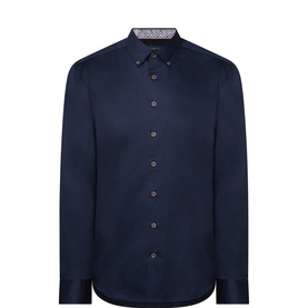 Printed Trim Solid Shirt