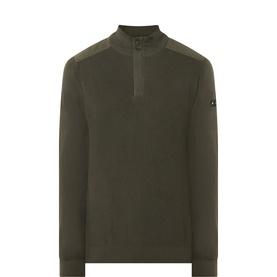 Herren Logo Badge Half-Zip Sweater