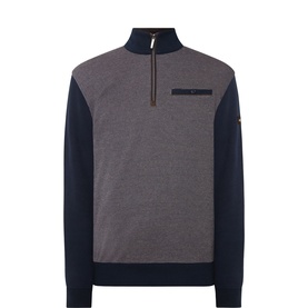 Textured Half-Zip Sweatshirt