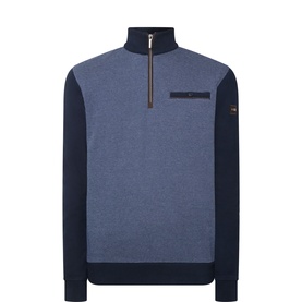 Textured Half-Zip Sweatshirt