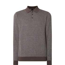 Heavy-Knit Polo Sweater