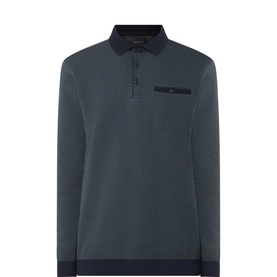 Textured-Knit Rugby Polo Shirt