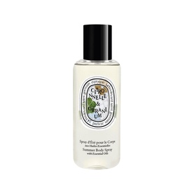 Diptyque Citronnelle & G&eacute;ranium Summer Body Spray with Essential Oils, clear bottle with black cap and botanical label