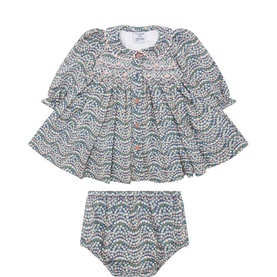 Ava Smocked Dress & Bloomers Set
