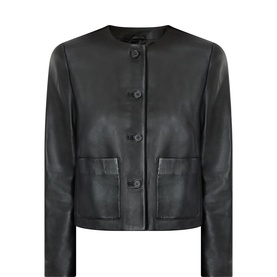 Ophelie Cropped Leather Jacket
