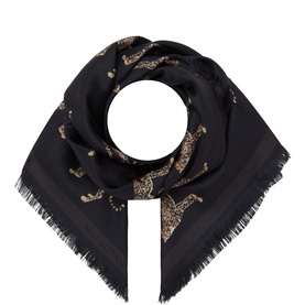 Cheetah Silk Twill Scarf