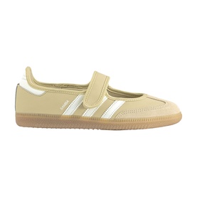 Adidas Samba Mary Jane trainer in dual yellow and white with three-stripe detail and gum sole