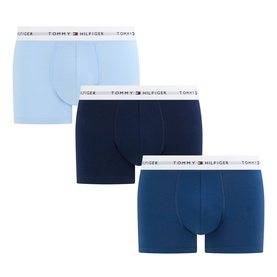 Tommy Hilfiger Boxers 3-Pack in carbon navy, blue jean and chambray blue with branded elastic waistbands