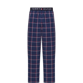 Checked Logo-Waistband Pyjama Bottoms