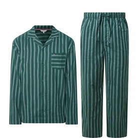 Flannel Flag Logo Striped Pyjama Set