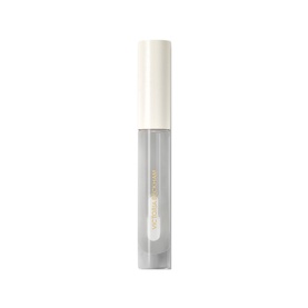 Victoria Beckham Posh Gloss in Bikini, clear lip gloss with white cap, slim transparent tube with gold lettering