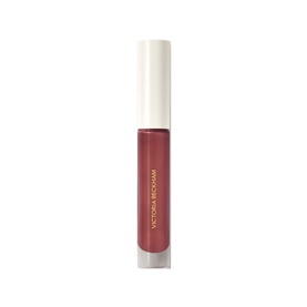 Victoria Beckham Posh Gloss in Bikini, lip gloss with clear doe-foot applicator tube and white cap