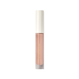 Victoria Beckham Posh Gloss in Bikini, a nude-pink lip gloss with clear doe-foot wand applicator and white cap