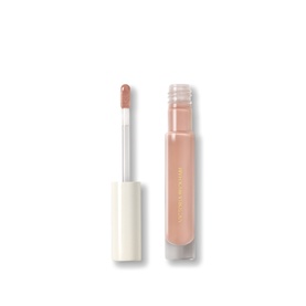 Victoria Beckham Posh Gloss in Bikini, a nude-pink lip gloss shown with applicator wand removed from tube