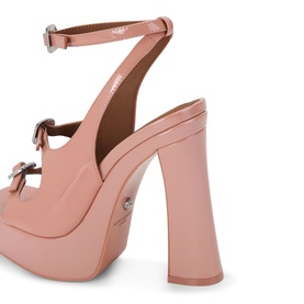 Three Buckle Platform Block Heels