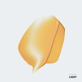 Clinique UV Solutions Brightening + Tinted Sunscreen SPF 50 in Light, shown as a product texture swatch