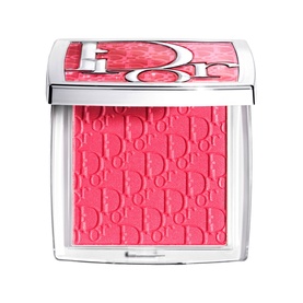 Dior Backstage Rosy Glow Blush in 106 Pomelo, coral-pink pressed powder compact with embossed Dior logo pattern