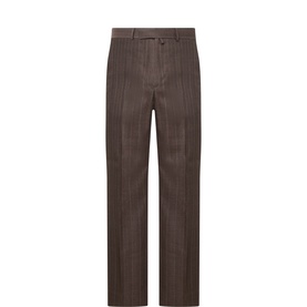 Pinstriped Relaxed Suit Trousers