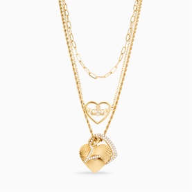 Diva Layered Claddagh Necklace