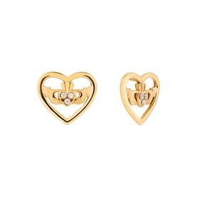 Doll Face Mini Claddagh Stud Earrings