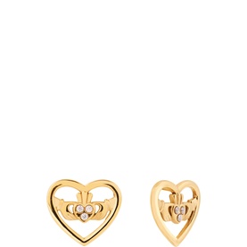 Doll Face Mini Claddagh Stud Earrings