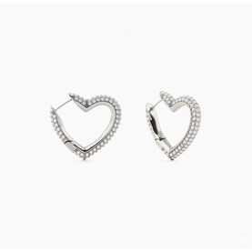 Lover Girl Heart Hoop Earrings