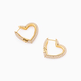 Lover Girl Heart Hoop Earrings