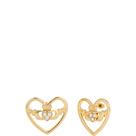 Obsessed Large Claddagh Stud Earrings