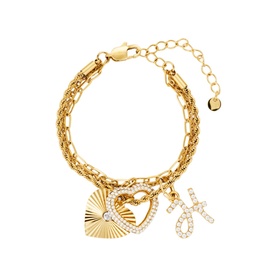 Slay Layered Claddagh Bracelet