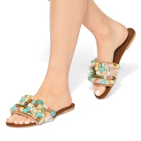 Southbank Beaded Flat Sandals