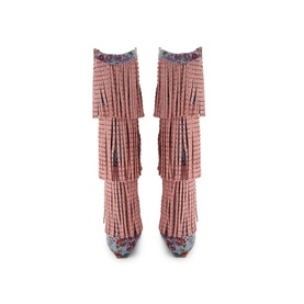 Western Fringe Floral Boots