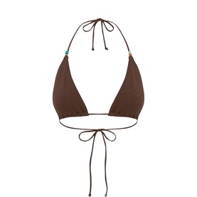 Ingrid Beaded Triangle Bikini Top