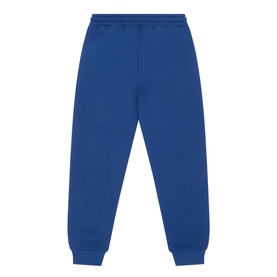 Calvin Klein Estate Blue children's joggers, elasticated waistband and cuffed ankles, flat lay back view