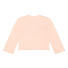 Calvin Klein children's sweatshirt in Spanish Villa, long-sleeved cropped style, back view, 100% cotton