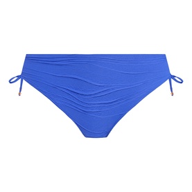 Fantasie Bikini Brief in Ultramarine, ruched fabric with adjustable side tie details, low-rise cut