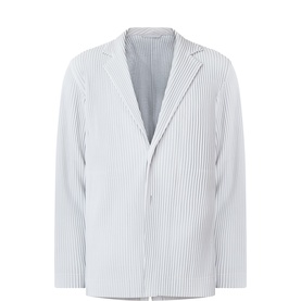 Pleated Single-Breasted Blazer