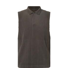 Pleated Polo Shirt