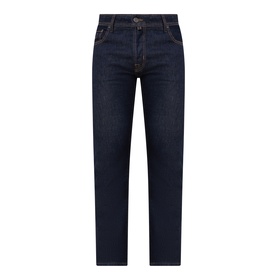Jacob Cohen 3049 slim jeans in dark blue denim, five-pocket style with contrast stitching, straight leg silhouette