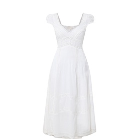 Suvi Lace Trim Flared Dress