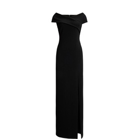 Faille Off The Shoulder Column Gown