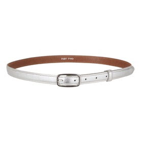 Djamila Slim Metallic Leather Belt