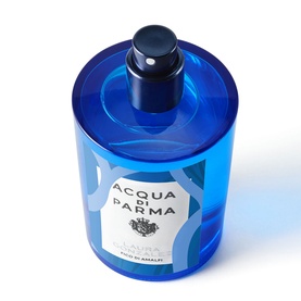 Acqua Di Parma Blu Mediterraneo EDT in tall blue glass bottle with dark cap and white label detail