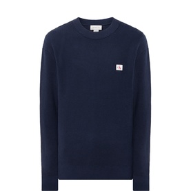 Badge Logo Waffle-Knit Sweatshirt